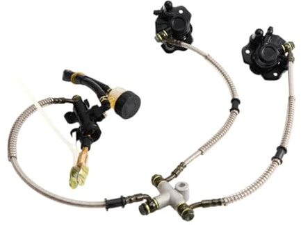 JISADER Kit de Freno de Kart, Pinza Doble, Piezas Hidráulicas para, Cilindro Maestro de Freno Trasero para Quads UTV de 125 Y 150, Sin Disco de Freno