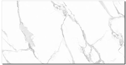 AMON Wand-Paneele 60x120cm in Marmor- Granit- Stein-Optik (Carrara White) - 1 Stück - Wandverkleidung aus 3mm PVC - Küchenrückwand Spritzschutz - Wasserdicht Wasserfest - für Innen- und Außenbereich