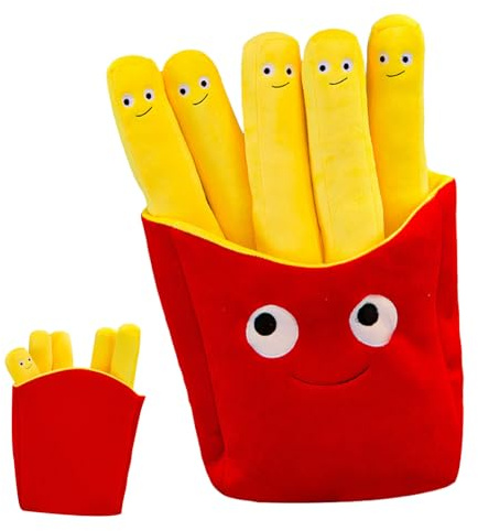 30cm Cartoon Pommes Plüschpuppe, Kuscheltier, Lebensmittel Plüsch Kissen, für Jungen und Mädchen Geburtstagsgeschenke, Puppe Fans Spielzeug, Party Dekorationen