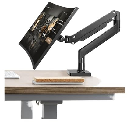 Gas Spring Arm 22-40 Inch Screen Desktop Monitor Holder 360 Rotate For Ultra Wide & Curved Screen