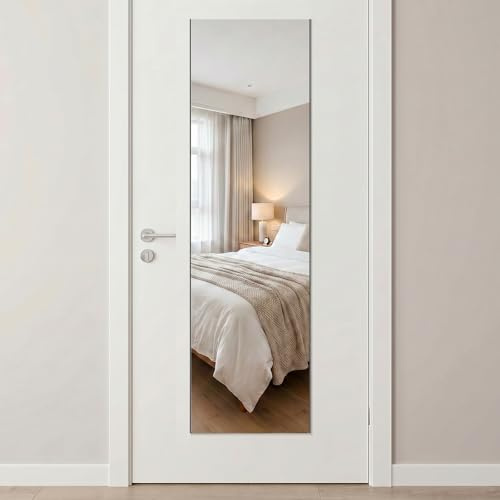 brisafe 140x40cm Full Length Wall Mirrors Dressing Nano Mirror | Shatterproof & Lightweight, Equipped with Strong Adhesive Pads, No Drilling for Door, Wardrobe & Wall, Full Length View