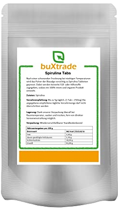 2 x 1 kg Spirulina Tabletten | Tabs | Presslinge | 100% rein | Futter | Superfoods | Algen | 2 kg