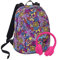 ZAINO SCUOLA SEVEN DOUBLE BACKPACK REVERSIBILE SKULL GIRL 2 ZAINI IN 1 CON CUFFIE