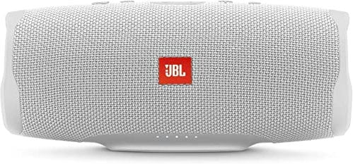 JBL Charge 4 Portable Waterproof Bluetooth Speaker and Power Bank with Rechargeable Battery for More Devices, White
