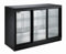 Arrière-bar réfrigéré 3 Portes Vitrées 298 litres - Combisteel - R600AGepoedercoat staal3 Portes298Vitrée/coulissante