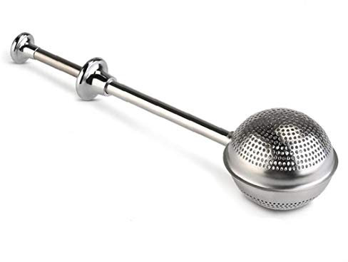 Convenient Tea Ball Stainless Steel Tea Infuser Silver Push Style Tea Leaf Bag Holder Coffee Punch Filter for Teaware Gift
