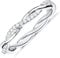 PAVOI 14K Gold Plated Cubic Zirconia Twisted Rope Eternity Band White Gold for Women Size 7
