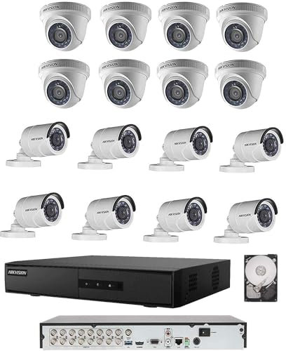 Hikvision Camera Bundle Kit - 8 Indoor and 8 Outdoor- 1 DVR - 2TB Hard Disk