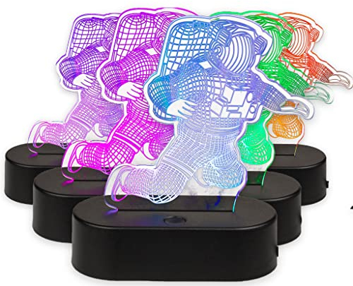 MIK funshopping 3D-Leuchte Nachtlicht 3D Effekt-Lampe mit Farbwechsel, 20cm hoch (Astronaut)