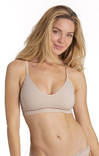 Dorina Kabellosem Weich Bralette, BH ohne Bügel Für Ganztägigen Komfort, Revive, Beige