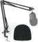 SUNMON Mikrofonarm für Raze r Seiren Mini - Universal Mic Boom Arm mit Mikrofonabdeckung Set Mikrofon Ständer einstellbar 3/8 bis 5/8 Adapter für Razer Seiren Mini