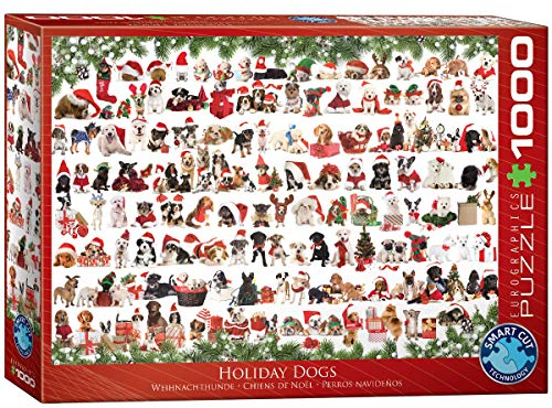 empireposter Weihnachtsvorfreude mit Hunden - 1000 Teile Puzzle - Format 68x48 cm