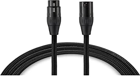 Warm Audio XLR-10 Premium Audio Cable (gold-plated connectors, four-conductor Starquad construction, and double-reussian shielding for maximum audio quality and superior noise rejection).