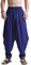 AITFINEISM Männer Haremshose Bequeme Elastische Taille Hosen Mode Einfarbig Casual Yoga Hippies Hosen (Blau 2,L)