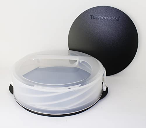Tupperware Tortentwist Schwarz/Transparent + Schneidrunde Tortenbehälter