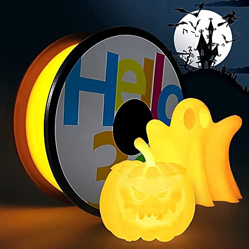 HELLO3D PLA-Filament, leuchtet im Dunkeln, 1,75 mm, PLA-3D-Drucker-Filament, Maßgenauigkeit +/- 0,05 mm, 1 kg, 1 Spule, passend für die meisten 3D-Drucker, kein Wickeln