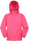 Mountain Warehouse Pakka Kids Waterproof Jacket - Wind Resistant, Lightweight,Breathable Rain Coat for Girls & Boys, Packaway Bag - For Rain, Autumn, Winter Bright Pink Kids Size 9-10 Years
