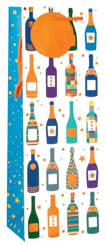 AbbeyShake bottle gift bags one size multicoloured - Pack of 6 (Wine bottles)