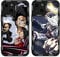 Eouine Pack of 2 Protective Cases for Apple iPhone 13 6.1 Inch Anime Boys One Piece Luffy Monkey D Mobile Phone Case Manga Cool Pattern Case All Inclusive Lens Design Shockproof iPhone 13/iPhone 14