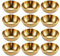 12 Stücke Saucenschälchen Edelstahl Snack Dip Schalen Kleine Schälchen Dipschälchen Set Dipschalen Snackschalen Gewürzschalen Gold Sushi Teller Sauce Schüssel für Tapas Dessert Ketchup-3.14inch/8cm