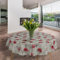 laro runde 140 cm wachstuchtischdecke wachstischdecke abwashbar PVC tischdecke Wachstuch wasserabweisend Garten tischdecke, Muster:Blumen Rose