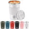WETOWETO 12oz Travel Mug, Insulated Reusable Coffee Cup with Leak Proof Lid, Stainless Steel Travel Coffee Mug Portable Coffee Mug for Hot and Cold Water Coffee(White)