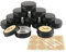 YANCAER 10 Pièces Pots en Aluminium Noir Mat de 30ml avec Couvercle - D52mm x H21mm Vide Ronde Cosmétiques Pot Conteneurs de Voyage pour Maquillage, Crème, Baume à Lèvres, Mini Bougies