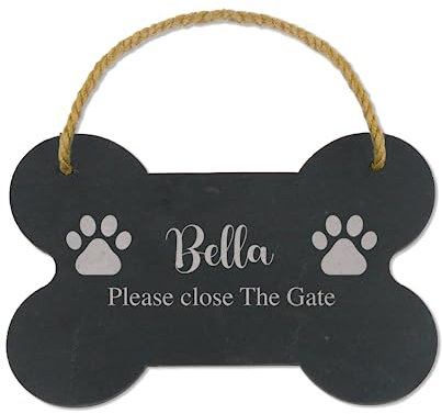 Personalied Dog Sign Please Close The Gate Sign Dog Signs For Gates Slate Engraved Garden Shut The Gate Name Plaque 14cm