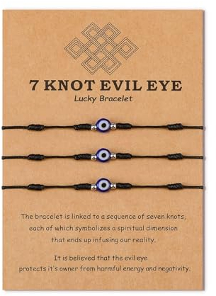 Ozmw 3 Stück Evil Eye Bracelet, Adjustable Handmade Cord, Schutz Armbänder Glücksbringer Freundschaftsarmbänder