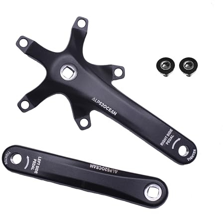 Alps2Ocean Pedivella universale per bicicletta, con foro quadrato, una coppia di pedivelle per bici da città, bici da strada, bici pieghevoli, mountain bike, bici da strada, bici da strada, bici