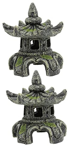 FOMIYES Statue Décorative pour Aquarium 2 Pièces Cachette en Résine Décoration pour Aquarium