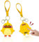 Zamety Mini Pop It Fidget Toys Porte Clé Canard Jaune Popit Jouet Anti Stress Porte-clé Pop Push It Porte Cle Silicone Pop Squeezie Toys pour Stress Soulagement pour Enfants Adultes