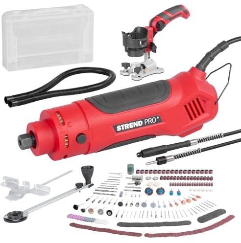 STREND PRO Multifunktionswerkzeuge Set 550W | INDUSTRIAL POWER | 287 Zubehör Set | Drehmelwerkzeug Set mit Drehzahlverstellung, Koffer | Rotary tool - Schleifen, Schneiden, Gravieren, Bohren, Polieren