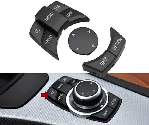 JQUAL Auto CIC IDrive Multimedia Control Knob Menü Taste Tasten Für BMW X1 X5 X6 1 3 5 Serie E84 E90 e91 E92 E70 E71 E72 E60 E87 E88