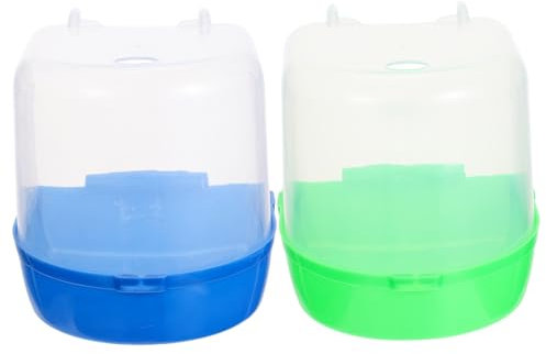 DRESSOOS 2 Piezas De Bañera Loros Cubo De Baño Loros Suministros Loros Baño De Pájaros Jaula Bañera Jaula De Pájaros Cubo De Baño Pájaros Bañera