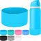 Silicone Boot Sleeve Anti-Slip 12oz & 24oz（32oz & 40oz） Protective Cover Durable Silicone Bottom Protector for Water Bottles (Sky Blue, 12oz&24oz)