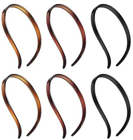 Cosmeria 6er Set Haarreifen Damen & Herren – Druckfreier Haarreif für Brillenträger, Kein Kopfweh, Rutschfestes Design