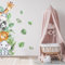 Wandtattoo Safari Tiere Wandaufkleber, Wild Animal Wall Stickers, Dschungel Tiere Reben Wandaufkleber Giraffe Löwe Zebra Safari Blätter Wandsticker für Babyzimmer Schlafzimmer Wanddeko (1)