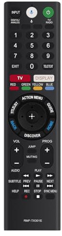 RMF-TX301E - Telecomando vocale di ricambio compatibile con TV Sony KD-49XF8596 KD-43XF8577 KD-49XE8005 KD-49XF7596 KD-65XF8577 KD-55XF8577 KD-43XE8096 KD-43XE8096 KD-65XF8577 85XF8. 596 KD-55XE8096