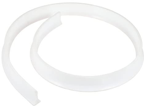 DOITOOL 2m Toilet Water Retaining Strip Self-Adhesive Silicone Baffle for Countertop Shower Flexible Design for Easy Installation Prevents Water Leakage Bathrooms Kitchens White