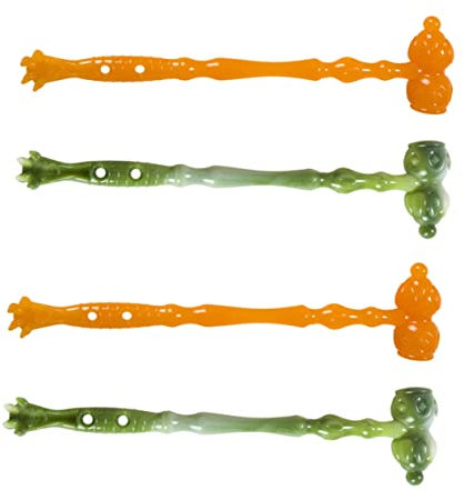 PACKOVE 4stücke Kalebassen-kürbishämmer Für Massage Rückenkratzer Mehrzweck-rückenkratzer Vielseitige Hämmer Für Körperkratzer Gesunde Rückenkratzer