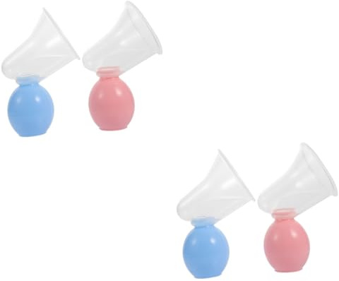 Kisangel 4 Sätze Tragbare Einfache Milch Sauger Muttermilch Manuelle Tragbare Muttermilch Absaug Tool Pumpen Milch Pumpers Blau
