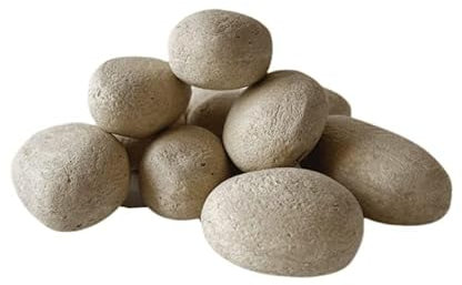 Piedras Decorativas de Fibra cerámica para Chimenea de etanol, 24 Unidades (Marron)