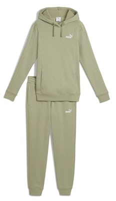 PUMA Damen Jogginganzug mit Kapuze M, Lux Army Green