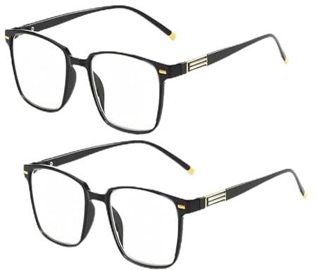 2 Stück Autozoom Lesebrille, Intelligente Zoom Lesebrille Herren Damen,Anti Blaulicht Brille, Automatische Lesebrille Brille mit Sehstärke, Gleitsichtbrille Smart Glasses, Perfekte Geschenk (W246)