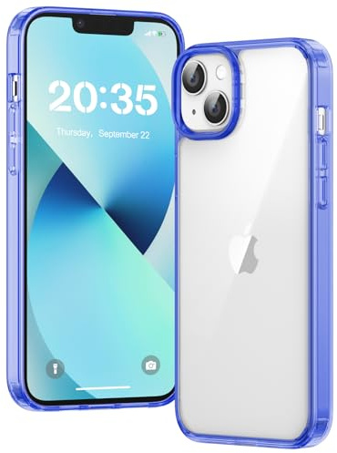 Voyahülle Clear Case for iPhone 13, Ultra Thin, Shockproof TPU Cover, Anti-Yellowing, Crystal Clear, Phone Case for Apple iPhone 13 - Light Blue