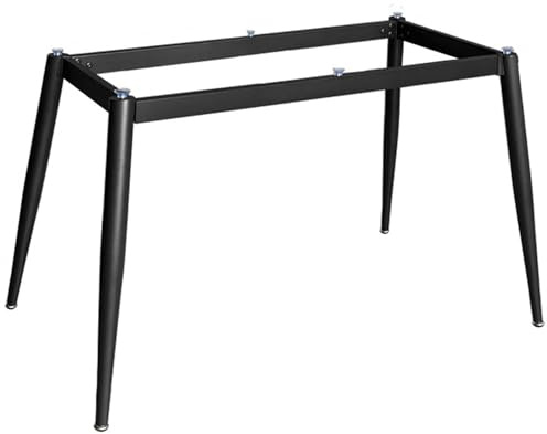 Robuste schwarze Eisen-Esstischbeine, industrielle Metallbasis mit Saugnäpfen, moderner Möbelrahmen für Marmor/Glas, Schreibtischbeine für Zuhause und Küche (90 x 45 x 72 cm)
