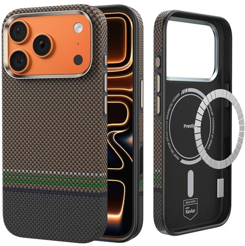 BENKS für iPhone 17 Pro Max Hülle mit Kamerasteuerung Capture Button, Kompatibel mit MagSafe, Aus Kevlar Aramidfaser Gefertigt, Stoßfest Kratzfest Handyhülle für 17 Pro Max Case, ArmorPro Prestige
