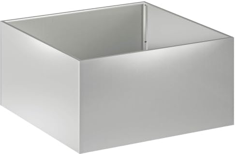 XHNIFBN Pflanzkübel Outdoor 60x60x40 cm Hochbeet Verzinkter Stahl Silber | Robustes quadratisches Metall-Pflanzgefäß für Gemüse und Blumen im Garten, auf Terrasse oder Balkon.