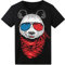 LED T-Shirt für Party Hiphop Cosplay Konzert Geburtstagsgeschenk Beste Christmas Kostüm Sound Aktiviertes Equalizer Shirt DJ T-Shirt(Panda)